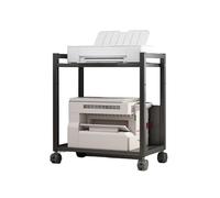 Generico Supporto Multimediale AV, Scaffale Portaoggetti In Acciaio Da Pavimento, Ripiano Portatile A 2/3/4/5 Livelli, For Soggiorno/studio/ufficio, Salvaspazio(Black,55x51x30cm)