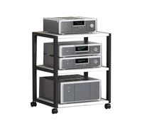 Generico Supporto Multimediale AV, Supporto Portaoggetti Da Pavimento In Ferro, Staffa Mobile, Adatto For Casa/ufficio/teatro(White,69x40x50cm)