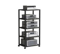 Generico Supporto Multimediale AV, Supporto Portaoggetti Da Pavimento In Ferro, Staffa Mobile, Adatto For Casa/ufficio/teatro(Black,109x40x50cm)