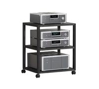 Generico Supporto Multimediale AV, Supporto Portaoggetti Da Pavimento In Ferro, Staffa Mobile, Adatto For Casa/ufficio/teatro(Black,69x40x50cm)