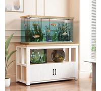 Generico Supporto per Acquario in Metallo Resistente, ripiano per Acquario, Staffa di Supporto Robusta e portaoggetti. Supporto per Acquario, Supporto per Acquario Resistente con armadietto portaogge