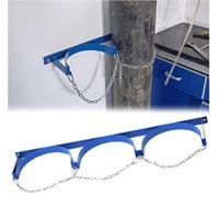 Generico Supporto per bombola di Ossigeno a Parete, Supporto per bombola di Gas in Acciaio per casa, Scuola, Laboratorio e Fabbrica - Contiene 10 bombole (40 l, 37,4" x7,9) - Supporto Fisso Resistent