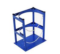 Generico Supporto per bombola di Ossigeno Extra Largo con 2 Cerniere, Supporto da Pavimento per bombola E, ripiano Universale antiribaltamento per bombole di CO2 e Nitroso, Design Sicuro e Durevole