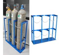 Generico Supporto per bombola di Ossigeno - Rastrelliera per bombole di Gas, Supporto Robusto, con Catena di Sicurezza e Viti, per Officina o casa, (Dimensioni: 85x30x100cm)