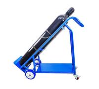 Generico Supporto per bombola di Ossigeno Resistente con 4 Ruote e ripiano - Carrello per bombole di Ossigeno Resistente per bombole di CO2 e propano, Supporto Compatto per bombole di Ossigeno (Picco