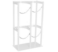 Generico Supporto per bombola di Ossigeno - Supporto per bombola di Ossigeno, Supporto da Pavimento Resistente per bombole di Gas, scaffale per bombole di Ossigeno, azoto e Argon per Laboratori di sa