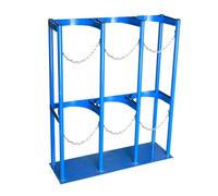 Generico Supporto per bombole di Gas in Acciaio per impieghi gravosi, Supporto per bombole di Ossigeno da 40 Litri, Dispositivo antiribaltamento per Magazzini di Sicurezza in Fabbrica, Garage e Labor