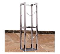 Generico Supporto per bombole di Gas in Argento, Organizer da Pavimento per Interni ed Esterni, Robusto ripiano per bombole di Ossigeno per casa, Fabbrica e Laboratorio Scolastico (13,8x11,8x39,4 pol