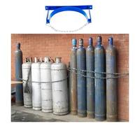 Generico Supporto per bombole di Ossigeno a Parete, Porta bombole di Gas in Acciaio per fabbriche, scuole, ospedali - Organizer Facile da installare con Catena, Adatto a 1 bombola (13,8x7,9 Pollici)