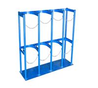 Generico Supporto per bombole di Ossigeno di Grandi Dimensioni - Supporto da Pavimento per bombole di Ossigeno e azoto, ripiano per Saldatura Resistente per idrogeno, 115 cm (45 1/4") - Ideale per la