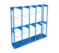 Generico Supporto per bombole di Ossigeno di Grandi Dimensioni - Supporto per bombole da Pavimento per Laboratori e fabbriche, ripiano per Saldatura di bombole di azoto e idrogeno (142 cm / 55,9")