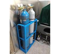 Generico Supporto per bombole di Ossigeno per impieghi gravosi - Organizzatore Indipendente per bombole di Gas per propano, CO2 e azoto - Soluzione di stoccaggio Alta 100 cm per Sicurezza e praticità