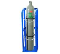 Generico Supporto per bombole di Ossigeno per impieghi gravosi, Supporto per bombole di Gas in Acciaio per Officina e Garage, Base Fissa per bombole da 24 cm (31x30x100 cm/12,2x11,8x39,4 Pollici)