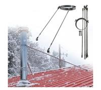 Generico Supporto per Camino Resistente al Vento Staccabile con Viti, Supporti per Tubi di Ventilazione durevoli, Ideale per Locali caldaie e Case coloniche, Montaggio Superiore/Laterale, Diametro de