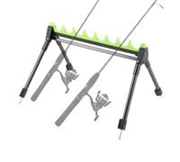Genérico Supporto per canna da terra: supporto per pali a 12 slot, griglia organizer pieghevole | Stoccaggio di per padre, nonno, marito, zio, pescatori sportivi