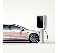 Generico Supporto per Cavo di Ricarica per Veicoli elettrici e palo di Montaggio per palo di Supporto Tesla Audi e Scatola per Stazione di Ricarica per Veicoli elettrici bloccabile