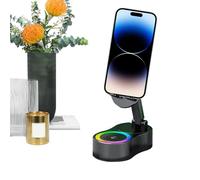 Genérico Supporto per cellulare con altoparlante - Supporto audio wireless con luce RGB per cellulare | Supporto per tablet con altoparlante per guardare film, trasmissione, viaggi e ascoltare musica