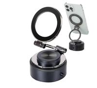 Genérico Supporto per cellulare da auto, supporto magnetico per cruscotto, base girevole a 360 gradi, per videochiamate, navigazione, vlogging, viaggi su strada