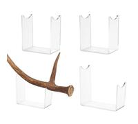 Generico Supporto Per Corna Di Alce,Porta Ripiano 4 Pezzi,Display In Acrilico - Per Scrivania Camera Natale Fiera Artigianato Conservazione Tavolo Parete Collezione
