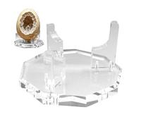 Generico Supporto per di - Supporto per in acrilico, base espositiva poligonale | Scaffale trasparente per la raccolta di minerali, elegante vetrina in pietra preziosa geode di quarzo per