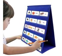 Genérico Supporto per la classe di tavolo tascabile - Organizer Double Face Office | Tabella autonoma portatile per la presentazione Insegnamento della formazione degli studenti di fornitura educativa