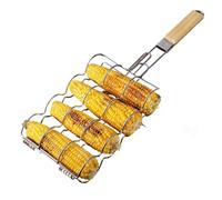 Genérico Supporto per mais alla griglia, utensile da cucina per barbecue, cestino per cani caldi, in giardino, barbecue, campeggio, picnic, ristorante e pranzo all'aperto