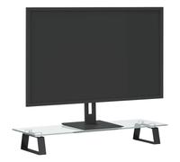 Generico Supporto per Monitor Nero 60x20x8cm Vetro Temperato e Metallo,Nero,2.25kg,374224