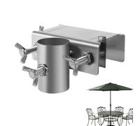 Generico Supporto per Ombrellone da Ringhiera - Morsetto Portatile per Ombrelloni Regolabile | Base Regolabile Clip di Fissaggio per Palco Adattabile A Giardino Camping Balcone Piscina Esterno