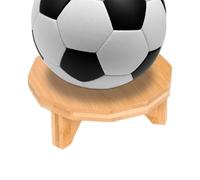Generico Supporto Per Pallacanestro Da Esposizione,Portapalla Da Calcio In Legno | Supporto Espositivo Decorativo Pallacanestro per Camera Garage Soggiorno Giovani Libreria Decorazione