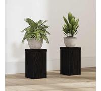 Generico Supporto per Piante 2 PCS Rovere Nero 10 x 10 x 18 cm,Nero,1.9kg,869228