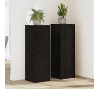 Generico Supporto per Piante 2 PCS Rovere Nero 33 x 33 x 100 cm,Nero,30kg,3365606