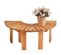 Generico Supporto per Piante in Legno, Panca Avvolgente per Albero, Seduta da Esterno Resistente alle intemperie, panchine da Giardino, Sedia Decorativa Curva per Cortile - Nero Blu Marrone