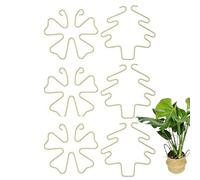 Genérico Supporto per piante Monstera - 6 pezzi metallici riutilizzabili inossidabili, clip in metallo per supporto per steli, per rampicanti in vaso, fiori, interni, esterni, casa, balcone,
