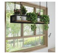 Generico Supporto per Piante - Porta pentole e padelle da Appendere, mensola da soffitto, Organizer da Cucina, Supporto per Fiori, Moderno ed Elegante, Rettangolare, in