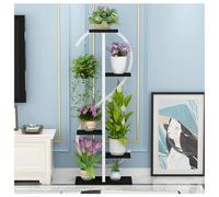 Generico Supporto per Piante - Supporto per Piante a 5 Livelli per Interni, Supporto angolare in Metallo per Piante sospese e in Vaso, Porta Fiori con Diverse Assi di Le