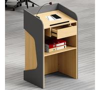 Generico Supporto per podio Compatto in Legno con Spazio di archiviazione, leggio in Legno Facile da installare per ristoranti, chiese, scuole e seminari - Design in truciolato Resistente