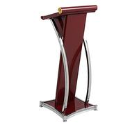 Generico Supporto per podio in Metallo Nero per Chiesa, Aula e Ufficio - Parte Superiore inclinata Regolabile per Lettura e Uso del Computer Portatile, Ideale per presentazioni e lezioni Professional