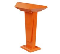Generico Supporto per podio Portatile - Leggio Professionale in Metallo con Superficie di Lettura per Chiesa, Scuola, Matrimonio, Concerto - Tavolo per discorsi Ideale per Eventi (Arancione)