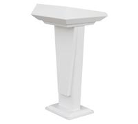 Generico Supporto per podio Portatile - Leggio Professionale in Metallo con Superficie di Lettura per Chiesa, Scuola, Matrimonio, Concerto - Scrivania per discorsi e Tavolo da conferenza Bianco