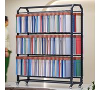 Generico Supporto per Rotoli di Tessuto Regolabile, Grande, in Acciaio Resistente, per Uso Commerciale, con Ruote, Supporto per Rotoli di Tessuto Regolabile con Ruote, espositore per tappeti Campione