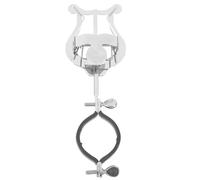 Generico Supporto per Spartiti da Marcia in Metallo per Clarinetto e Sax, Clip Pieghevole Argento, Accessorio per Banda Musicale e Strumenti a Fiato