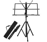 Generico Supporto per Spartiti Musicale Pieghevole Portatile in Ferro Altezza Regolabile da 650 a 1350mm, Struttura Robusta e Buona Capacità di Carico, per Esercizi Musicali e Insegnamento