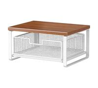 Genérico Supporto per stampante | Multifunzionale con cesto di immagazzinaggio - supporto da tavolo per stampante | per forno, tostapane, ufficio a casa, cucina, stazione di lavoro