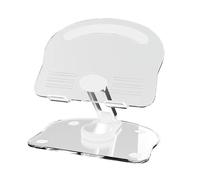 Genérico Supporto per tablet in acrilico, pieghevole, con base girevole, multiuso, per telefono cellulare, lettore elettronico
