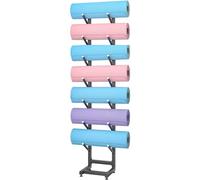 Generico Supporto per Tappetino Yoga in Acciaio, Supporto per Rullo in Schiuma, espositore per Rullo in Schiuma per Skateboard, Organizer per Tappetino Yoga Singolo e Doppio, portaoggetti p