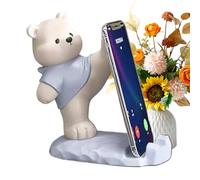 Genérico Supporto per telefono - Figurine di orso in resina regolabili antiscivolo | Supporto per cellulare da viaggio, per videoregistrazione di videoregistrazione uffici trasmissione su