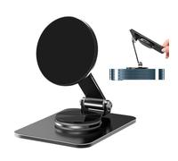 Genérico Supporto Per Telefono Magnetico | Stand Pieghevole 360 ° Staffa Di Montaggio In Acciaio Al Carbonio Rotativo | Supporto per Smartphone | Organizer Da Scrivania A Molla Per Tablet