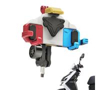 Genérico Supporto per telefono per motocicletta, supporto per telefono per moto, morsetto per manubrio per supporto per bicicletta girevole a 360 gradi, clip per scooter coppia