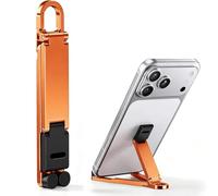Generico Supporto per Telefono Pieghevole in Lega di Alluminio (Arancione) | Portachiavi Supporto da Scrivania Pieghevole, Supporto Portatile per Telefono da Viaggio a Mani Libere per Ufficio, Viaggio