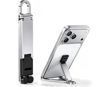Generico Supporto per Telefono Pieghevole in Lega di Alluminio (Argento) | Portachiavi Supporto da Scrivania Pieghevole, Supporto Portatile per Telefono da Viaggio a Mani Libere per Ufficio, Viaggio